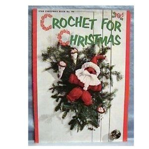 1952 Christmas Crochet Pattern Book Tree Angel Princess Snowflake Ornaments +++